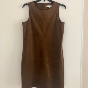 Suede sheathe dress